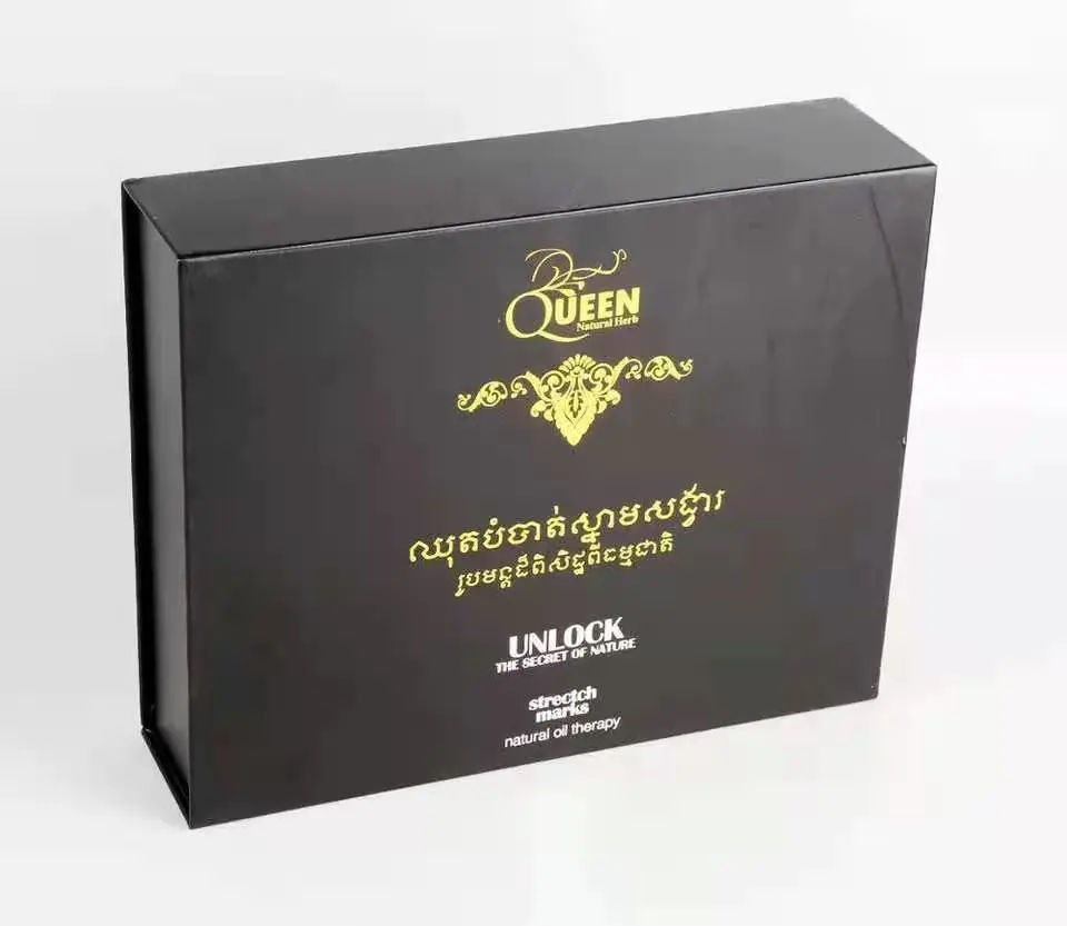 Оптовая изготовленная на заказ роскошная черная грузя коробка подарка цвета перехода коробки бумажная упаковывая для доставки