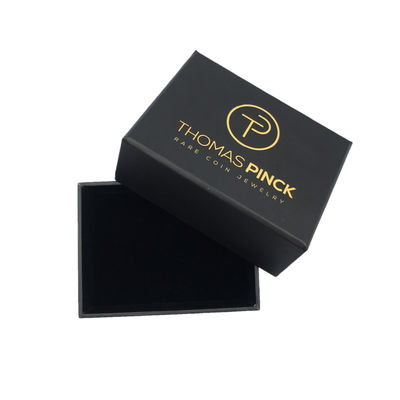 Упаковка косметики черного кольца подарочной коробки PMS ювелирных изделий картона 2mm роскошного твердая небольшая бумажная