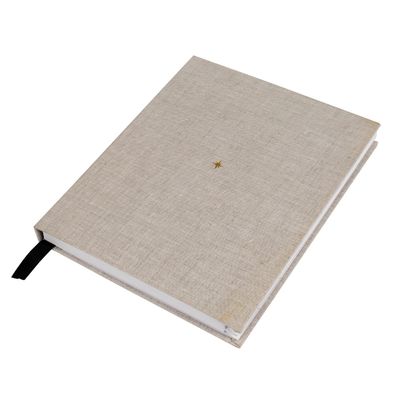 Вязка сусального золота книги A5 плановика организатора чехла из материи ткани с закладкой ленты шелка